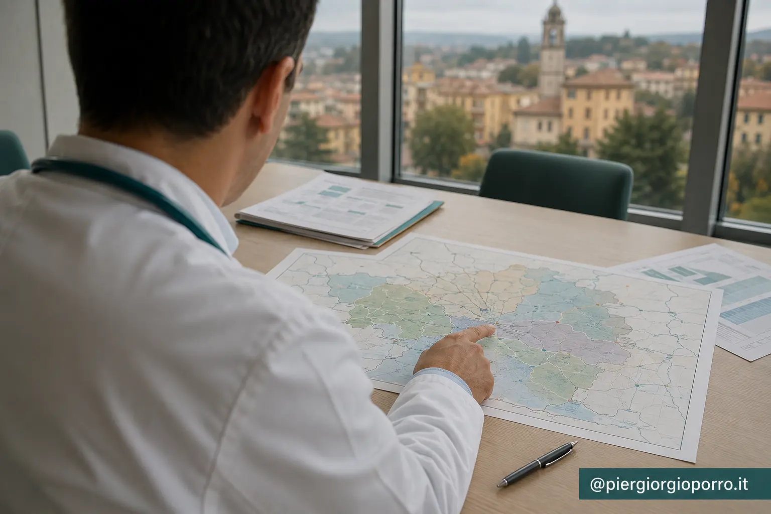 Medico impegnato nell'assistenza sanitaria territoriale
